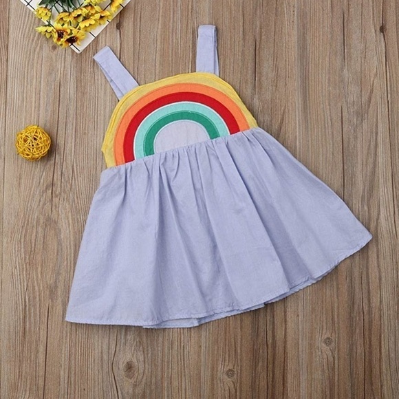 Baby toddler girl rainbow dress - Picture 2 of 8